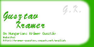 gusztav kramer business card