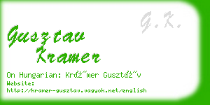 gusztav kramer business card